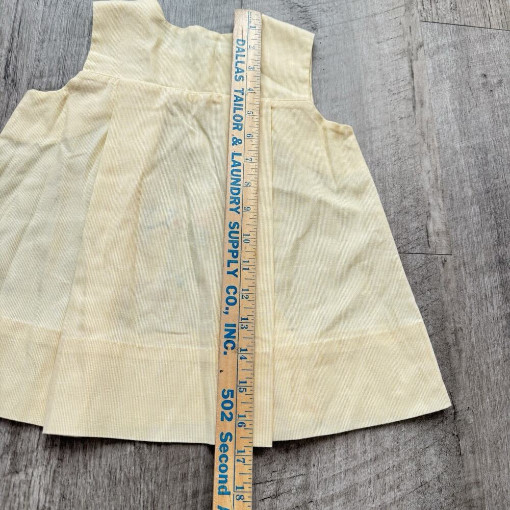 Vintage Jayne Copeland Baby Girl Yellow Duck Appliqué Pleated Dress 12-18M USA - Picture 6 of 7